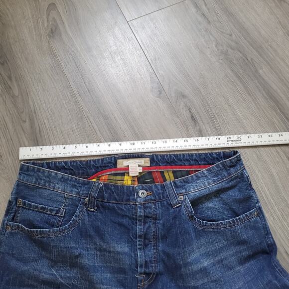 Carbon2Cobalt Jeans Mens 38 Blue Denim Straight Leg Selvedge - Picture 6 of 10